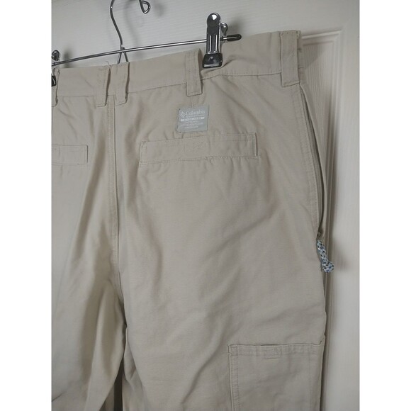 Columbia Men's 38X25 Khaki Tan Cargo Hiking Pants Casual Straight 100 Cotton - Picture 6 of 8